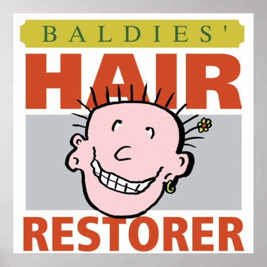 Baldies Hair Restorer Poster (Voorkant)