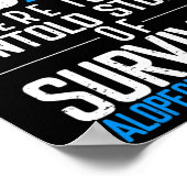 Baldness Hair Loss Blue Ribbon Alopecia Areata Awa Poster (Hoek)