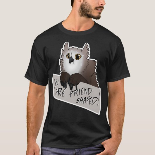 Baldur's Gate 3 Fanart Owlbear welp - Je bent vrie T-shirt (Voorkant)