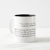 Baldur's Gate 3 Geïnspireerd op de koffiezoektocht Tweekleurige Koffiemok (Voorkant links)