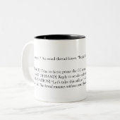 Baldur's Gate 3 Geïnspireerd - Reply-All Trap - Gr Tweekleurige Koffiemok (Voorkant links)