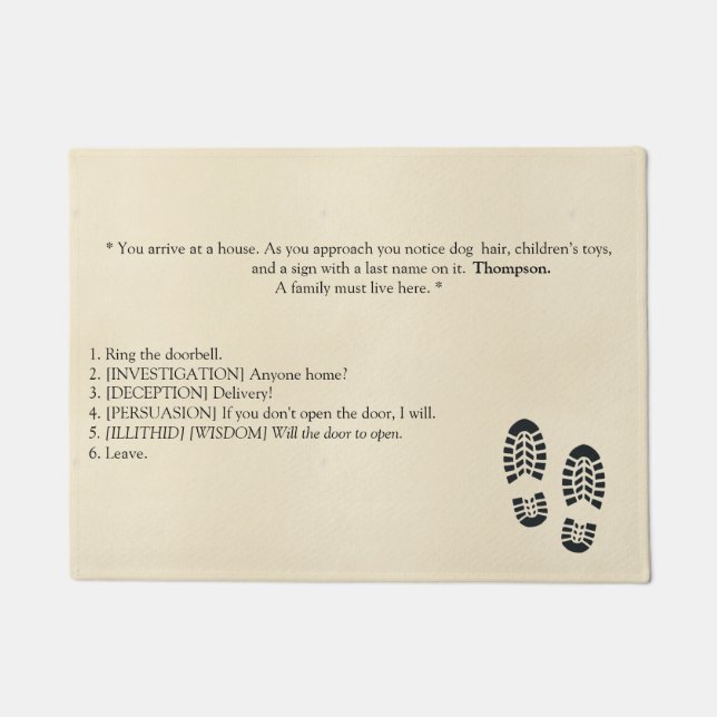 Baldur's Gate 3 Geïnspireerde Deurmat (Voorkant)