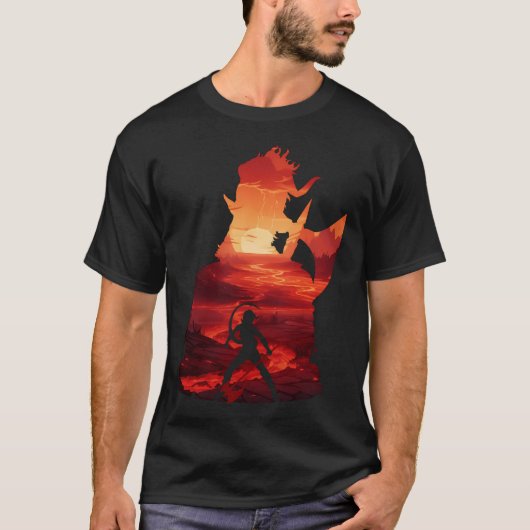 Baldurs Gate 3 - Karlach Negatieve Illusie T-shirt (Voorkant)