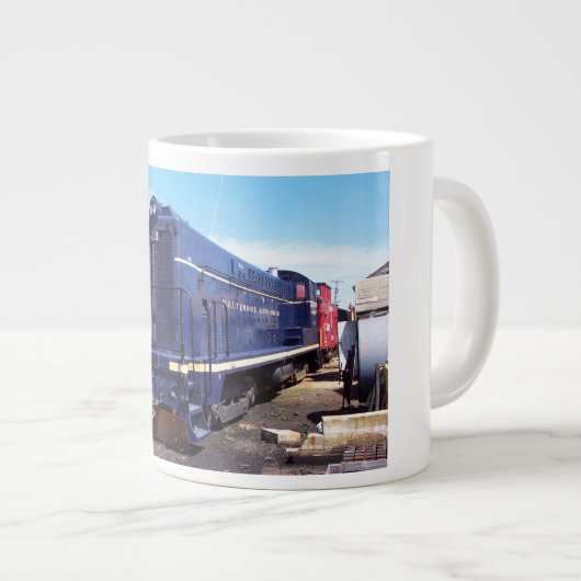 Baldwin B&O-locomotief #412 Jumbo-Mok Grote Koffiekop (Voorkant rechts)