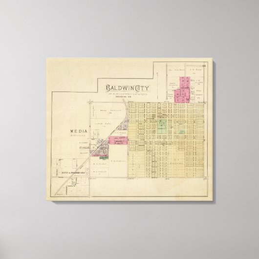 Baldwin City, Douglas County, Kansas Canvas Afdruk (Voorkant)