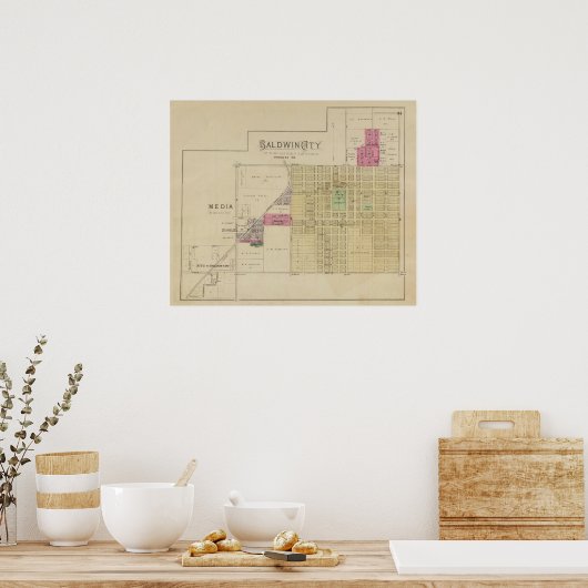 Baldwin City, Douglas County, Kansas Poster (Keuken)