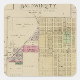 Baldwin City, Douglas County, Kansas Vierkante Sticker