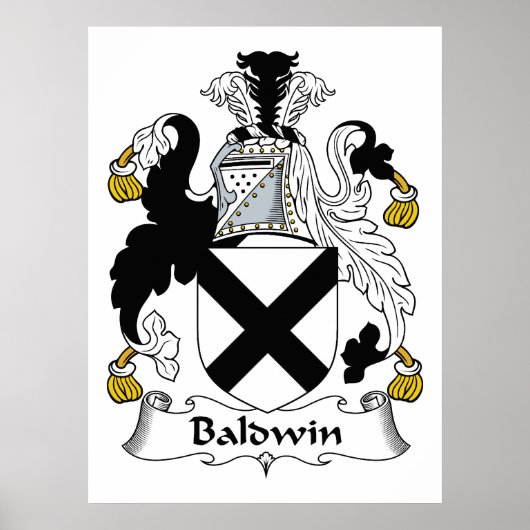 Baldwin Family Crest Poster (Voorkant)