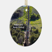 Baldwin Hills Schilderachtig Overlook, Los Angeles Keramisch Ornament (Rechts)