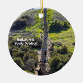 Baldwin Hills Schilderachtig Overlook, Los Angeles Keramisch Ornament (Voorkant)