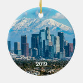 Baldwin Hills Schilderachtig Overlook, Los Angeles Keramisch Ornament (Achterkant)