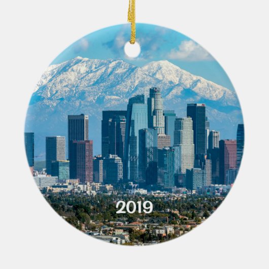 Baldwin Hills Schilderachtig Overlook, Los Angeles Keramisch Ornament (Achterkant)