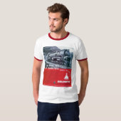Baldwin-locomotief S-2-stoamlocomotief Ringer T-shirt (Voorkant volledig)