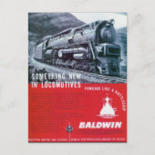 Baldwin-locomotief S-2-stoomturbine Briefkaart (Voorkant)
