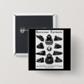 Baldwin-locomotieven, inkomsten vierkante button 5,1 cm (Voorkant /achterkant)
