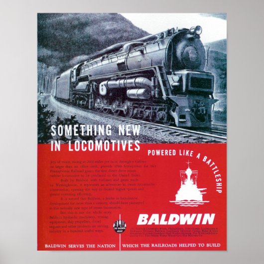 Baldwin Locomotive werkt stoomturbine Locomotive. Poster (Voorkant)