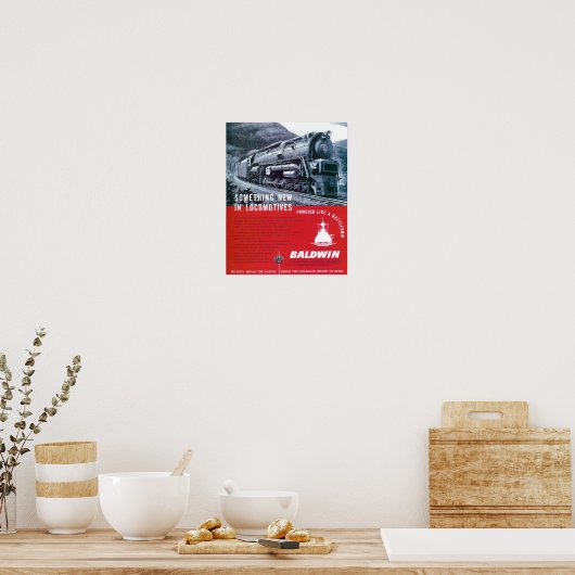 Baldwin Locomotive werkt stoomturbine Locomotive. Poster (Keuken)
