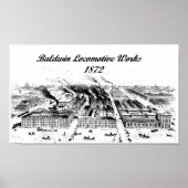 Baldwin Locomotive Works 1872 Poster (Voorkant)