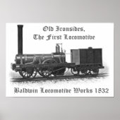 Baldwin Locomotive Works, Old Ironsides 1832 Poster (Voorkant)
