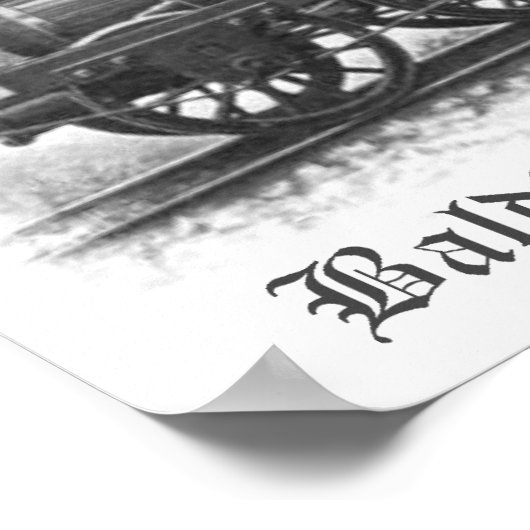 Baldwin Locomotive Works, Old Ironsides 1832 Poster (Hoek)