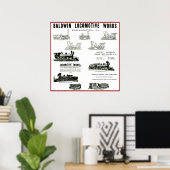 Baldwin Locomotive Works Poster (Thuiskantoor)