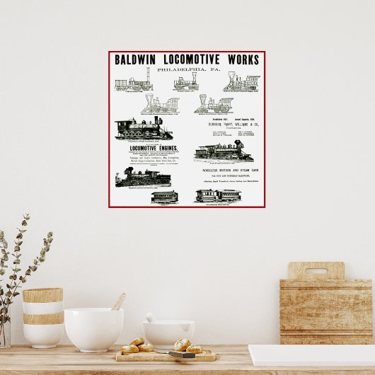 Baldwin Locomotive Works Poster (Keuken)