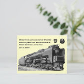 Baldwin Locomotive Works S-2 PRR Steam Turbine Briefkaart (Staand voorkant)