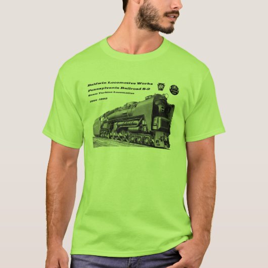 Baldwin Locomotive Works S-2 PRR Steam Turbine T-shirt (Voorkant)