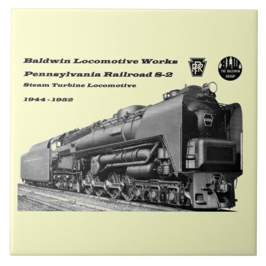 Baldwin Locomotive Works S-2 PRR Steam Turbine Tegeltje (Voorkant)