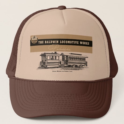 Baldwin Locomotive Works Steam Street Cars Trucker Pet (Voorkant)