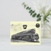 Baldwin-Pennsylvania Railroad T-1 Steam Locomotive Briefkaart (Staand voorkant)