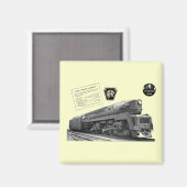 Baldwin-Pennsylvania Railroad T-1 Steam Locomotive Magneet (Voorkant / Achterkant)