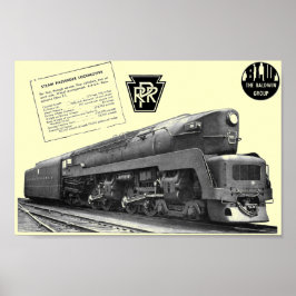 Baldwin-Pennsylvania Railroad T-1 Steam Locomotive Poster