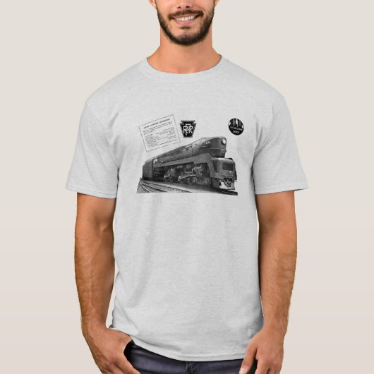 Baldwin-Pennsylvania Railroad T-1 Steam Locomotive T-shirt (Voorkant)