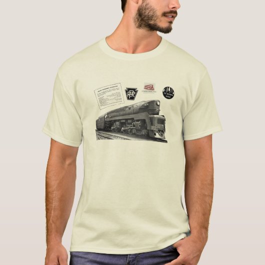 Baldwin-Pennsylvania Railroad T-1 Steam Locomotive T-shirt (Voorkant)