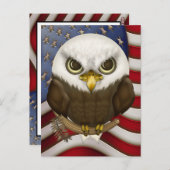 Baldwin the Cute Bald Eagle Briefkaart (Voorkant / Achterkant)
