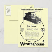 Baldwin-Westinghouse Locomotive 1923 Briefkaart (Voorkant / Achterkant)