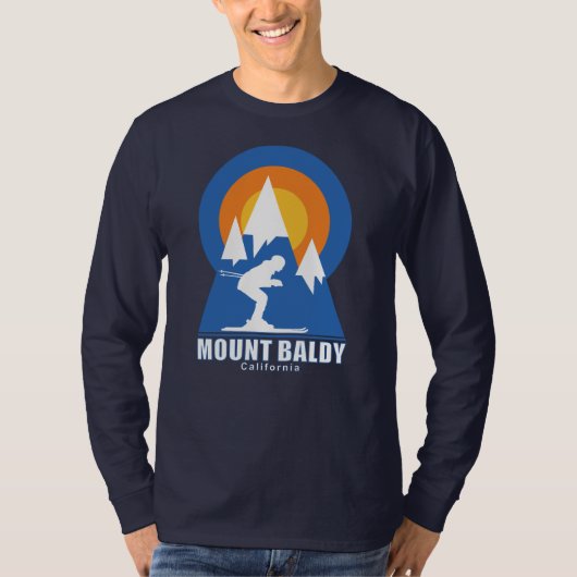 Baldy Mountain Ski Sunset Retro T-shirt (Voorkant)