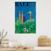 Bâle, au bord du Rhin, Suisse, Travel Poster (Keuken)