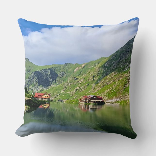 Balea-meerreflectie – Karpatisch Alpenprint Kussen (Voorkant)