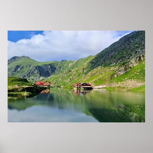Balea-meerreflectie – Karpatisch Alpenprint Poster (Voorkant)