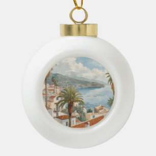 Baleaire Eilanden Oude Franse Reis Keramische Bal Ornament
