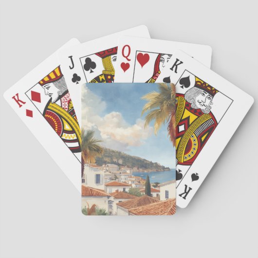 Baleaire Eilanden Oude Franse Reis Pokerkaarten (Achterkant)