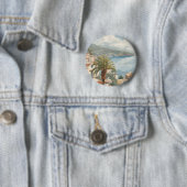Baleaire Eilanden Oude Franse Reis Ronde Button 5,7 Cm (In situ)
