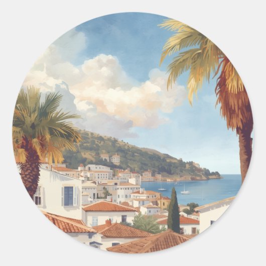 Baleaire Eilanden Oude Franse Reis Ronde Sticker (Voorkant)