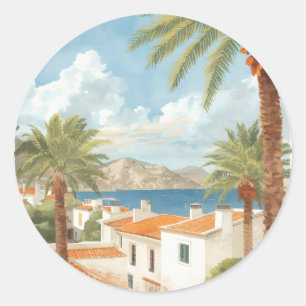Baleareilanden Vintage Franse Reis Ronde Sticker