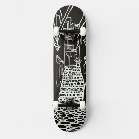 Balearen Eiland Lijn Kunst Skate Deck (Voorkant)