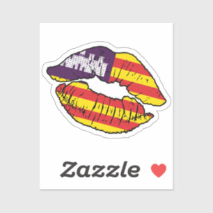 Balearen Eilanden Balearen Lipstick Liefde Vlag Sticker