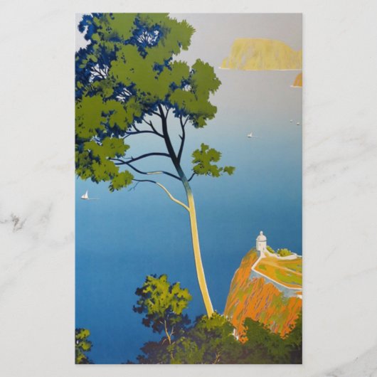 Balearen Eilanden Vintage Franse Reis Briefpapier (Voorkant)