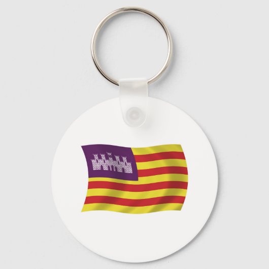 Balearen Eilanden Vlag Sleutelhanger (Voorkant)